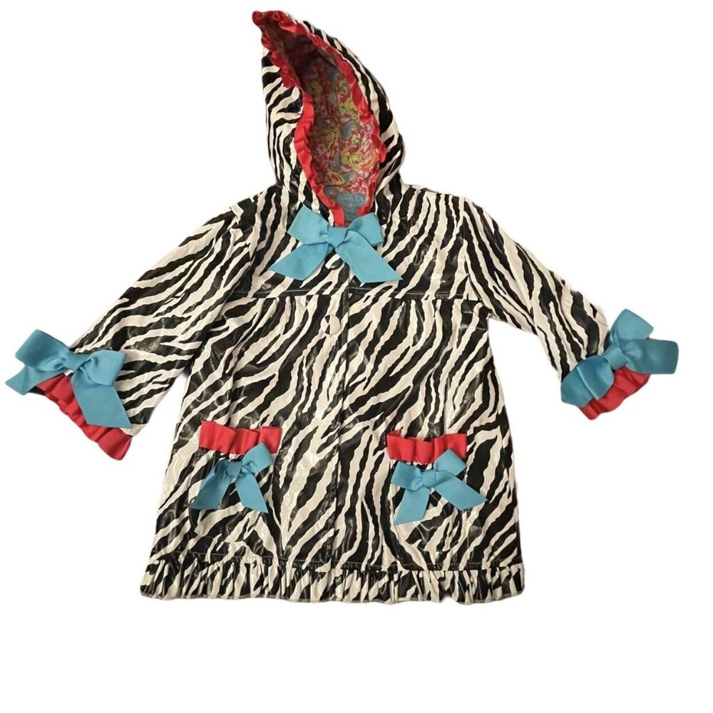 MudPie Baby Zebra Print Rain Coat